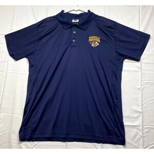 Nashville Predators Polo Shirt Mens XL Navy Blue NHL Ice Hockey Team Embroidered